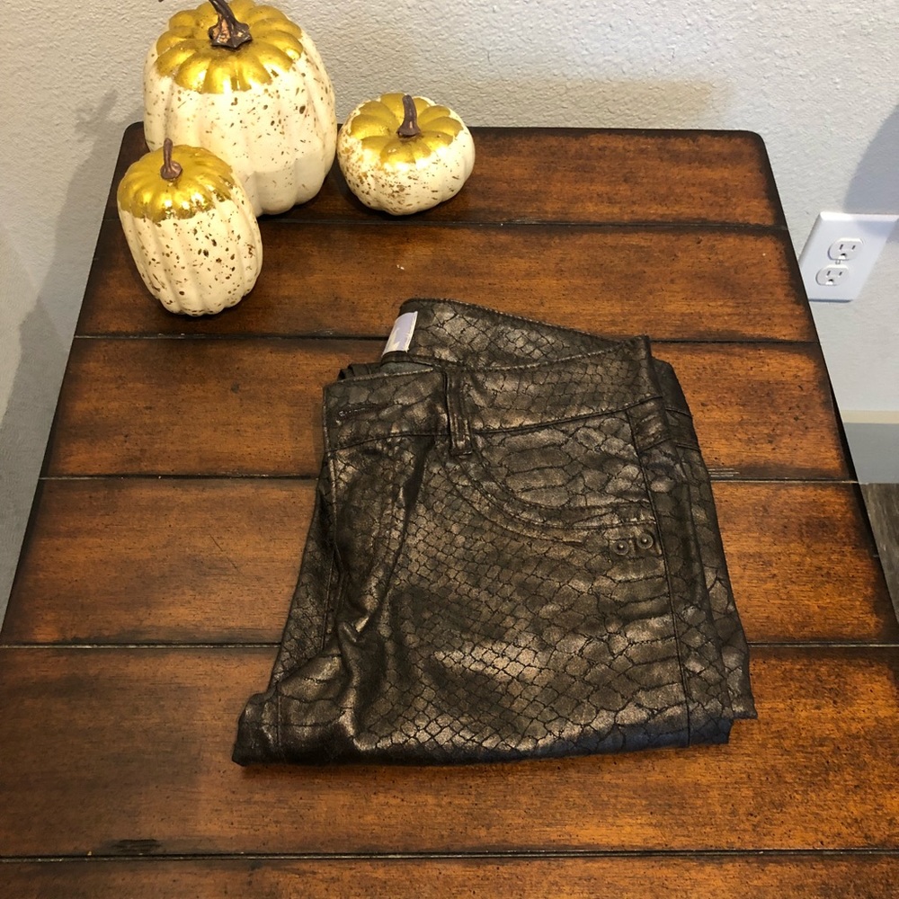 Snake Skin Skinny Jeans